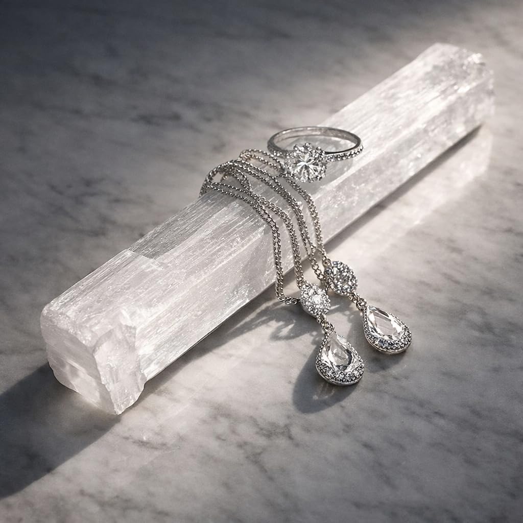 NKlaus Healing Crystals Selenit-Stab 15cm Energiestab 1 Stück