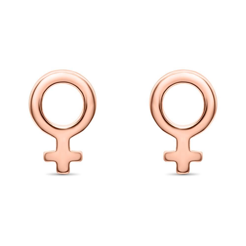 JEWLIX Venusspiegel Ohrstecker Rosé Ohrringe Damen