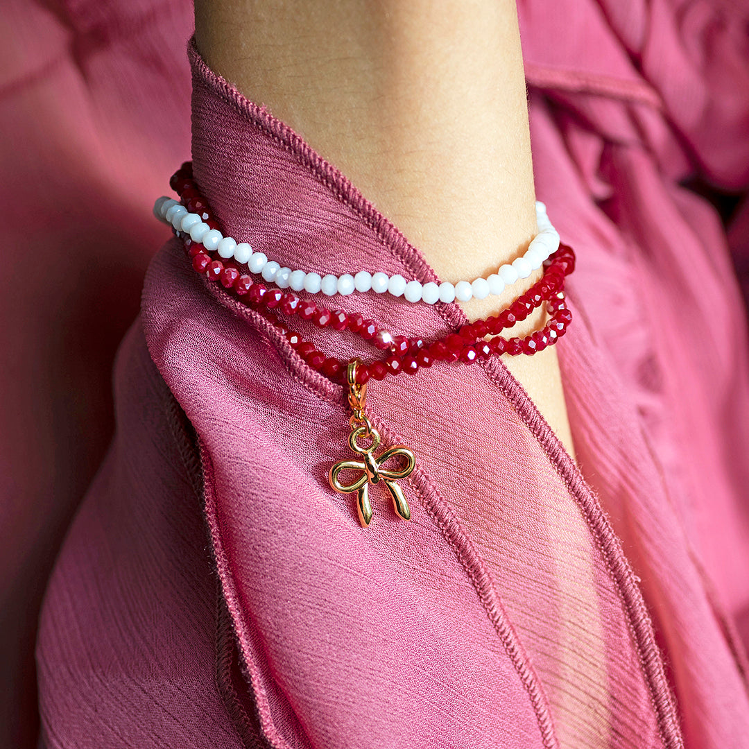 Joy by Corrine Smith Bracelet Stack Armband Schleife Silber 3er