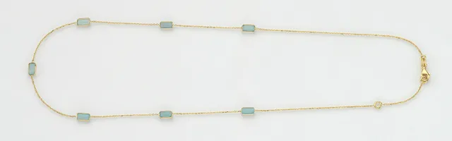 Eugen Rühle Colliers 37.4900 Collier 585 Gelbgold Aquamarin