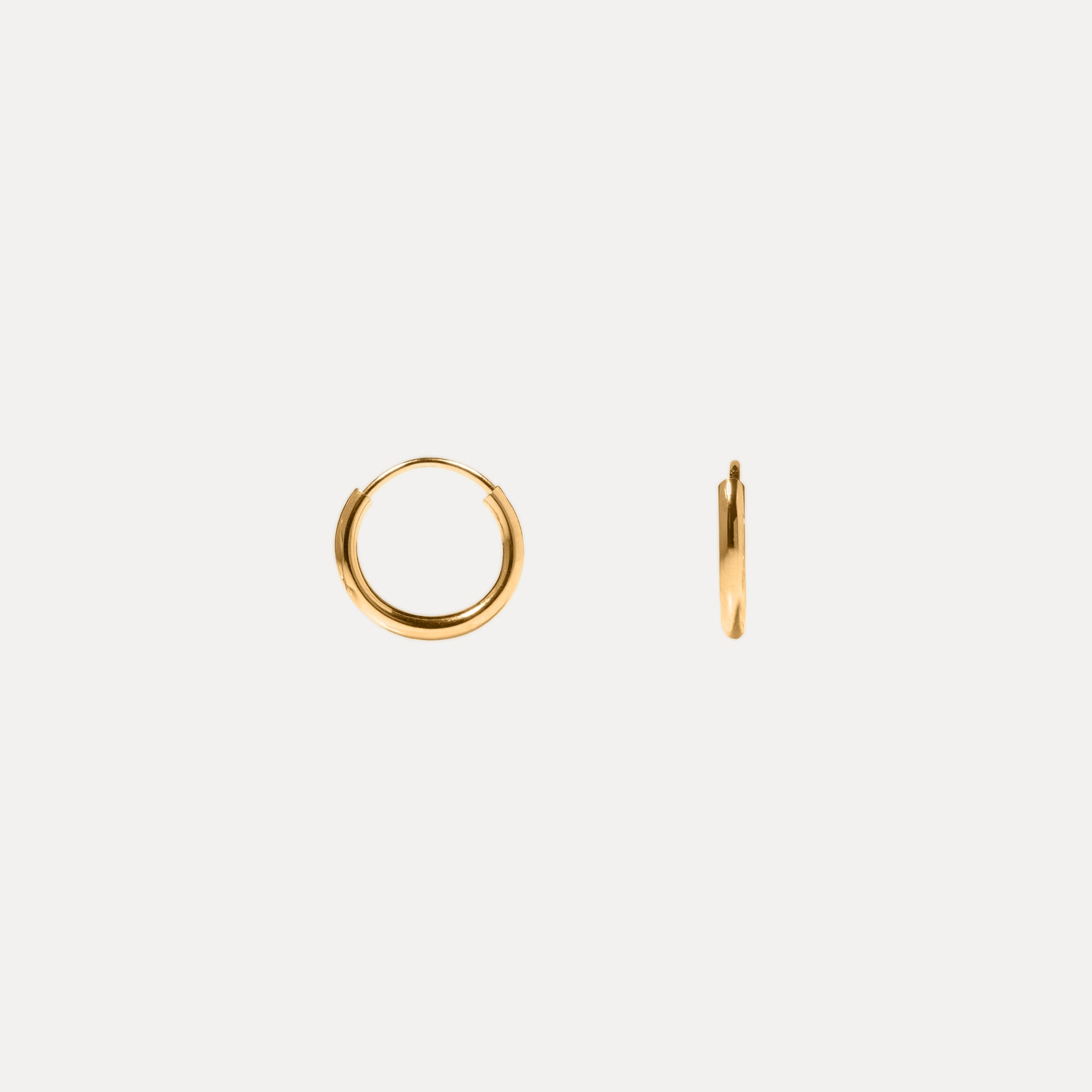 Stilnest Basic Trio Creolen Ohrringe Single 24k Gold Vermeil