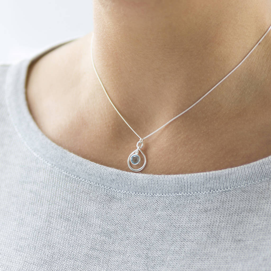 Joy by Corrine Smith Eternity Geburtsstein Halskette Silber Swarovski
