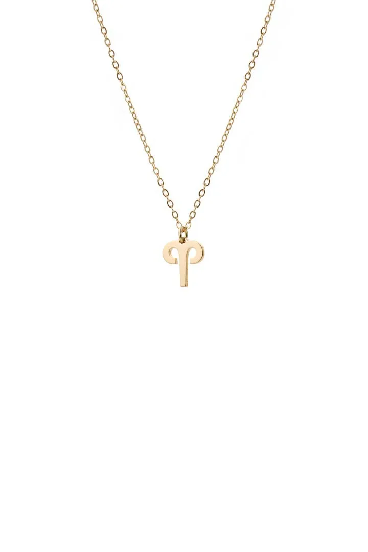 Joy Necklaces Aries Zodiac Charm Halskette Gold Geburtstag