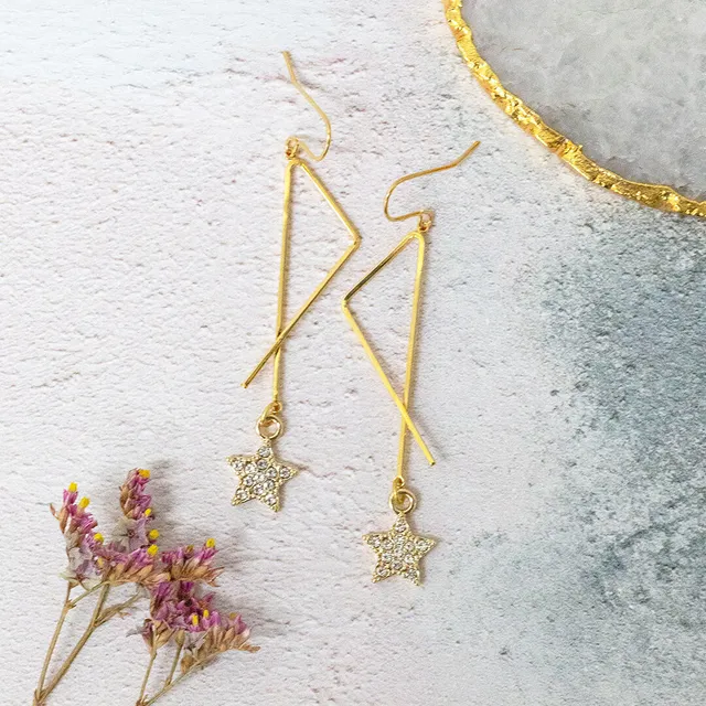 Joy by Corrine Smith Interstellar Star Ohrringe Gold Kristall