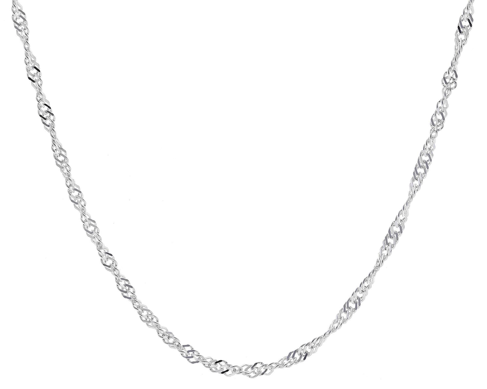 trendor Halsketten Singapur-Kette 925 Silber Halskette 40 cm 1,8 mm