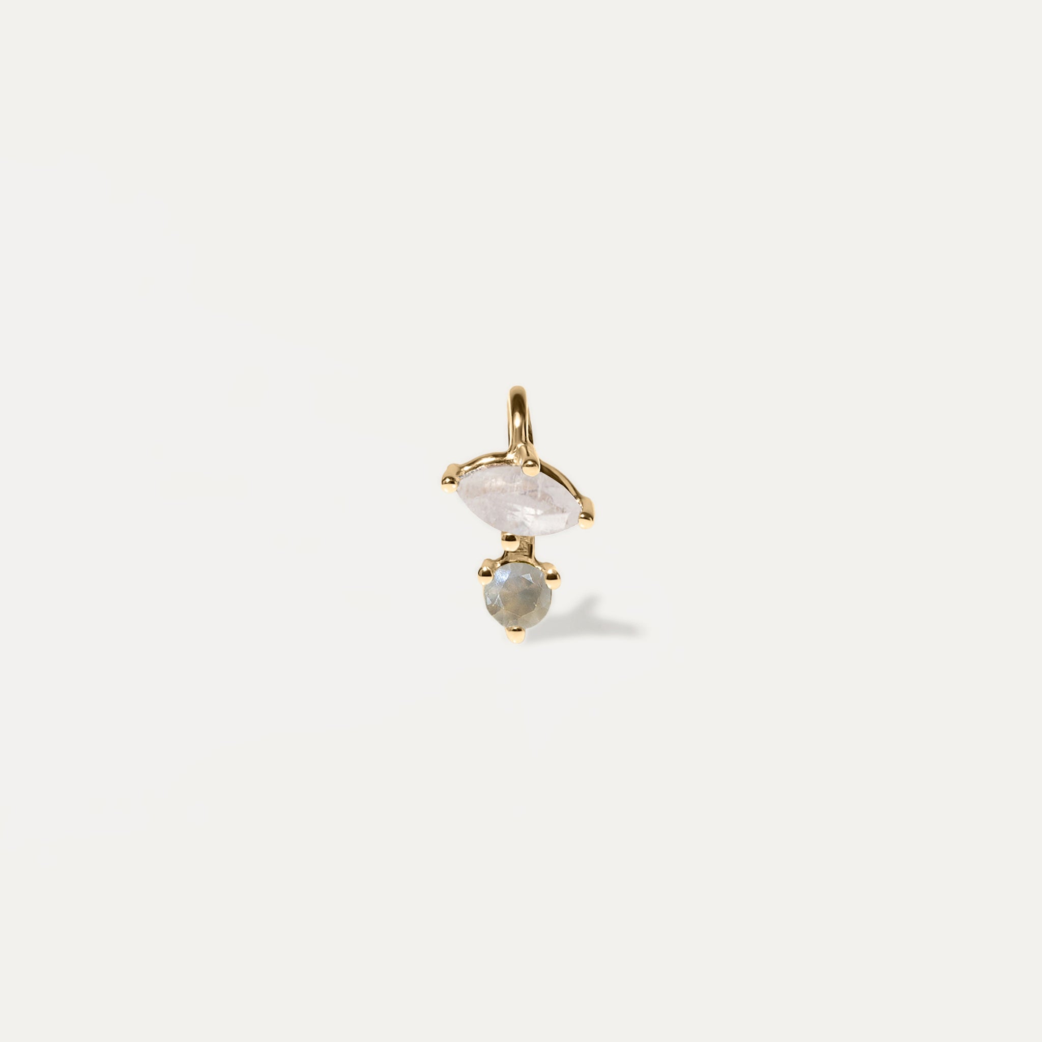 Stilnest Joy Mondstein Anhänger 585 Gold Grau
