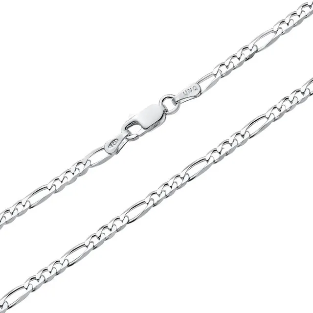 JEWLIX Figaroketten FK0035 Halskette 925 Silber 60 cm 3,5 mm