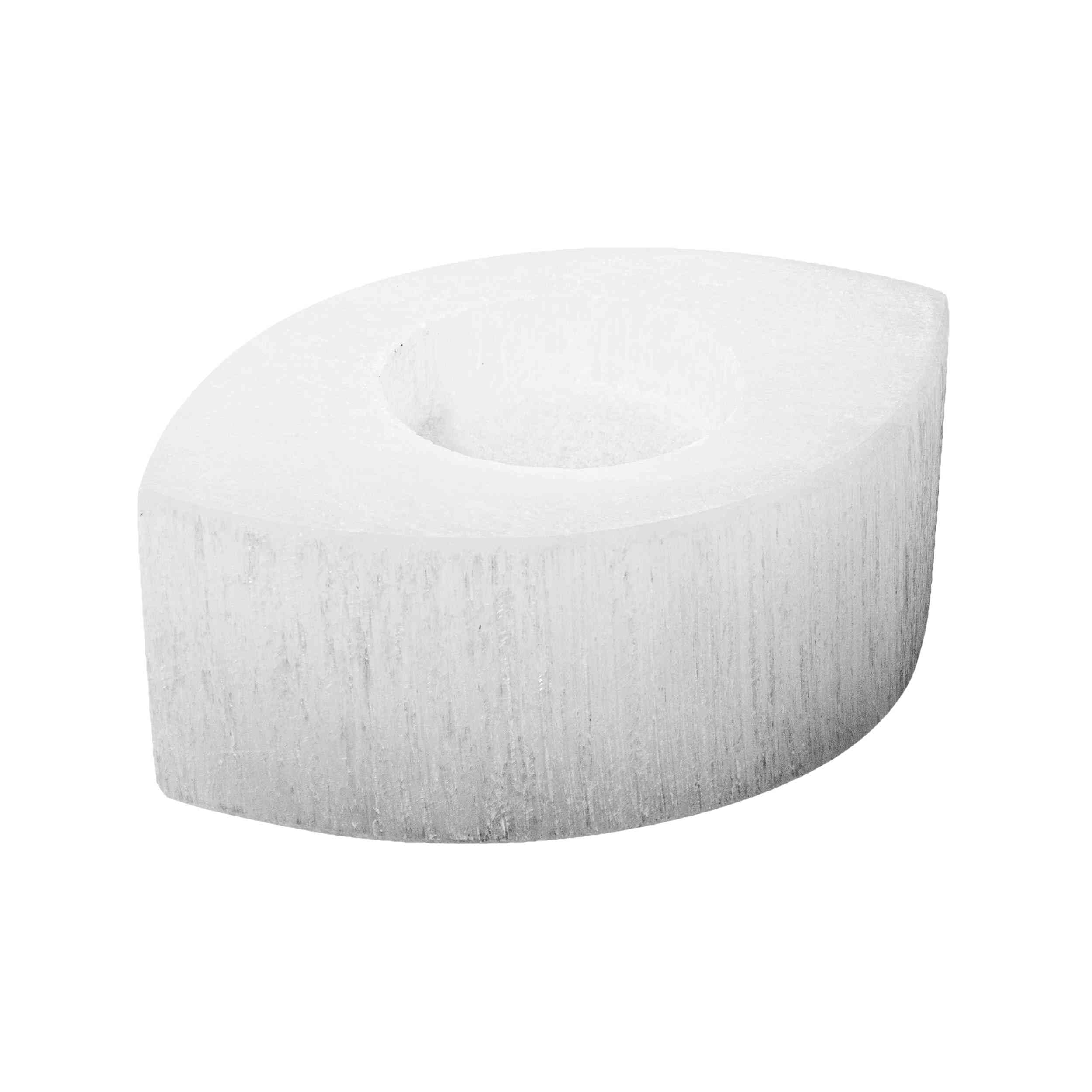 NKlaus Healing Crystals Selenit Teelichthalter Auge 10,5cm Stein