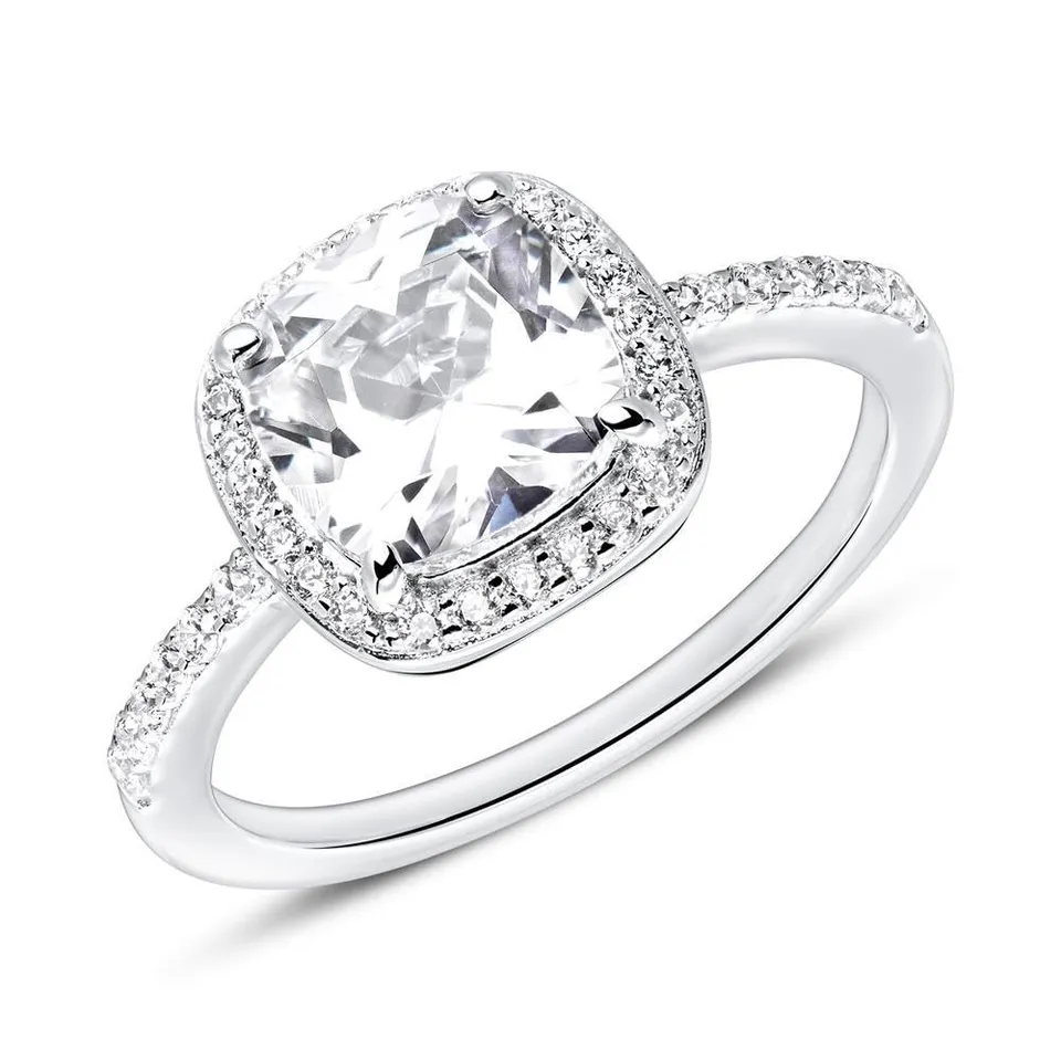 JEWLIX Verlobungsring 925 Silber Ring 48mm Zirkonia