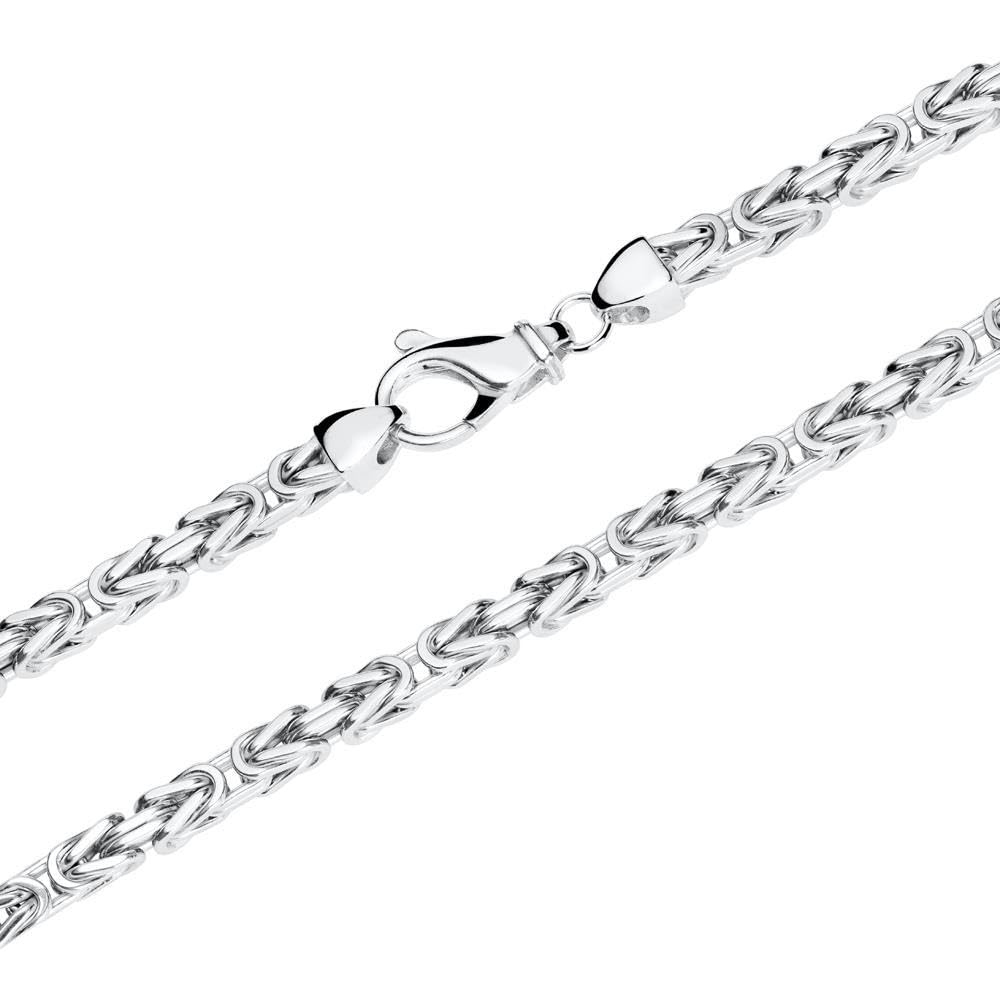 JEWLIX Königskette 925er Silber 5,7mm Vierkant 60cm Herren