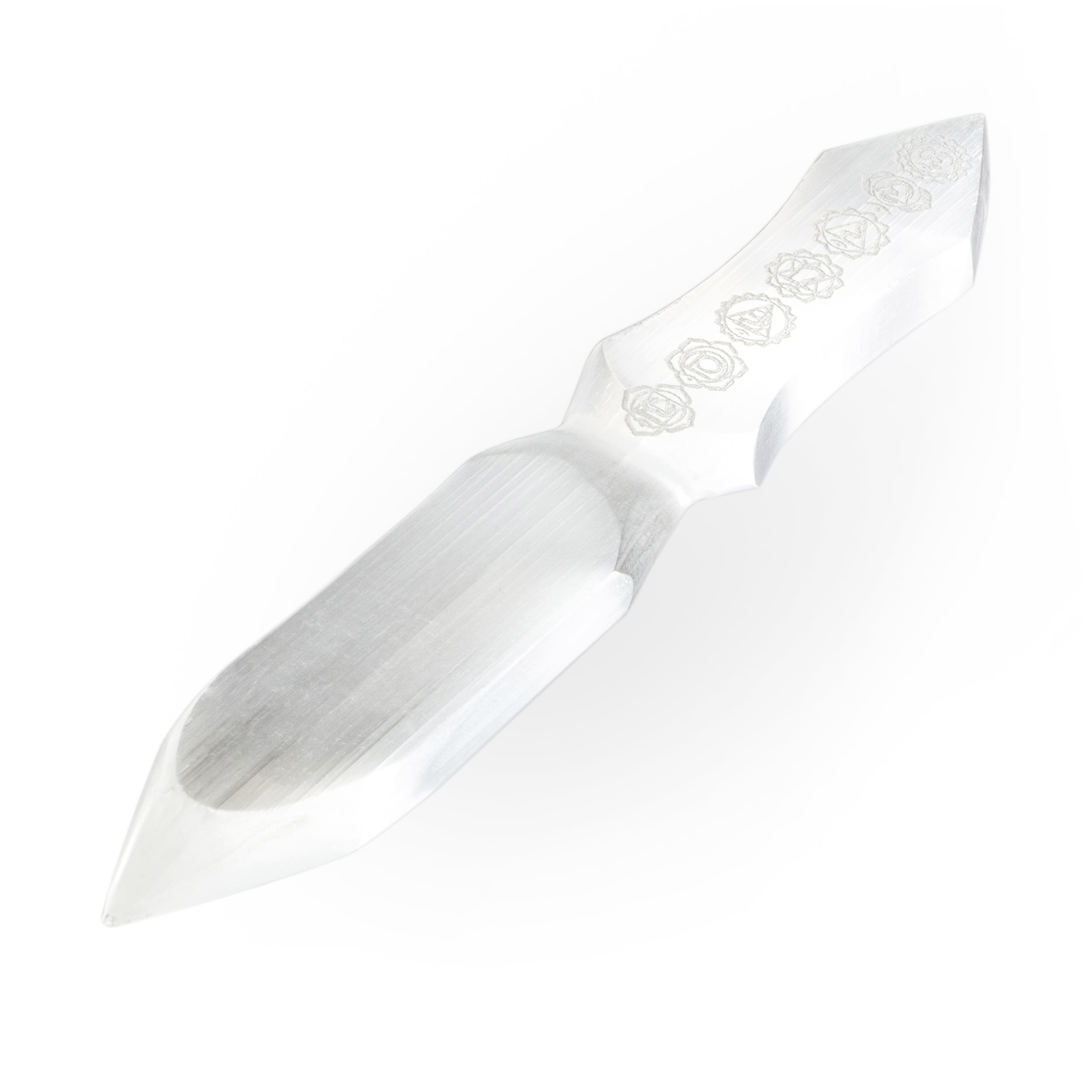 NKlaus Healing Crystals Selenit Athame Messer 26 cm