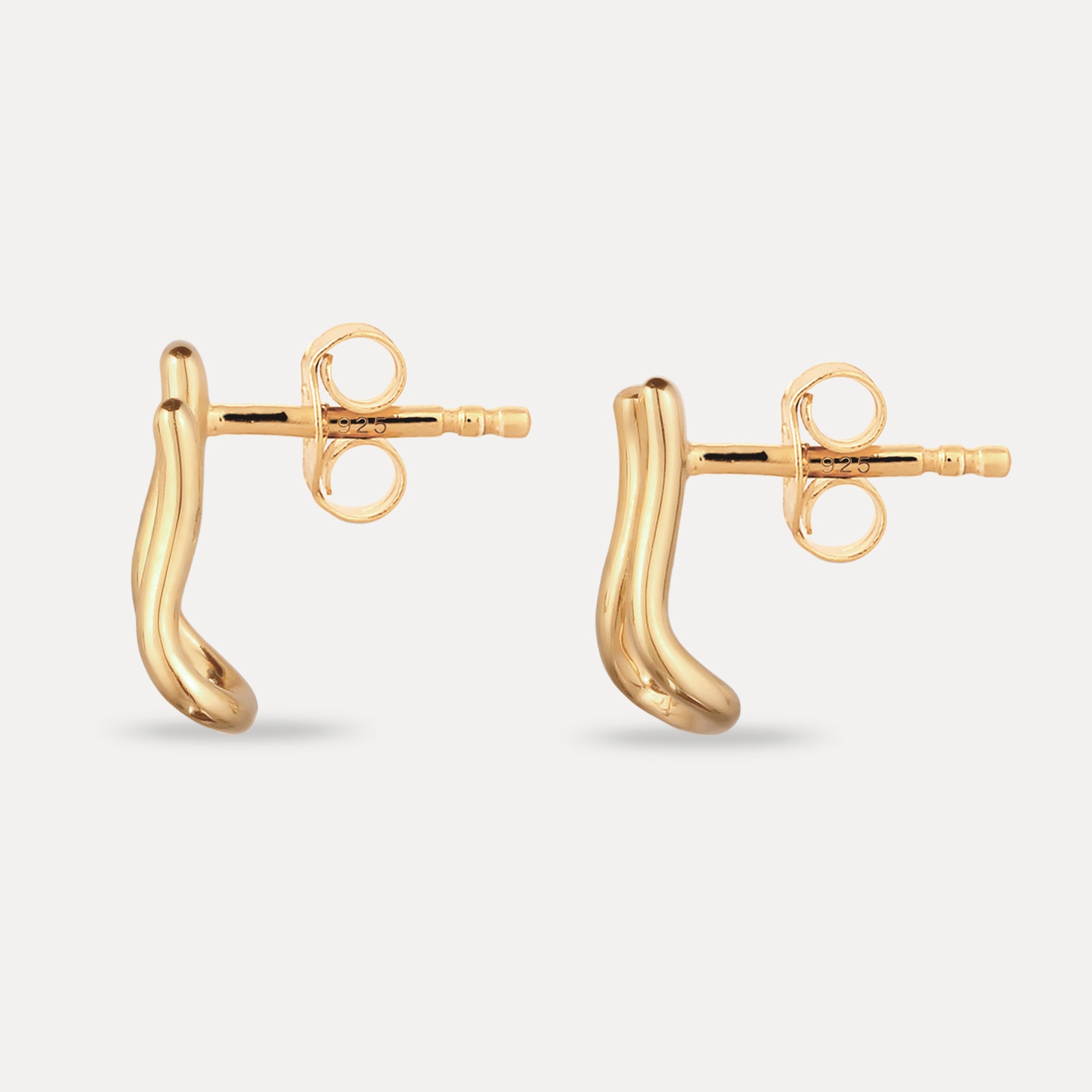 Stilnest Charm Hänger Ohrstecker Gold Vermeil modular