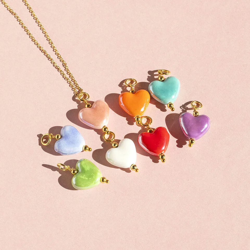 Joy by Corrine Smith Four in One Herz Halskette Gold Keramik