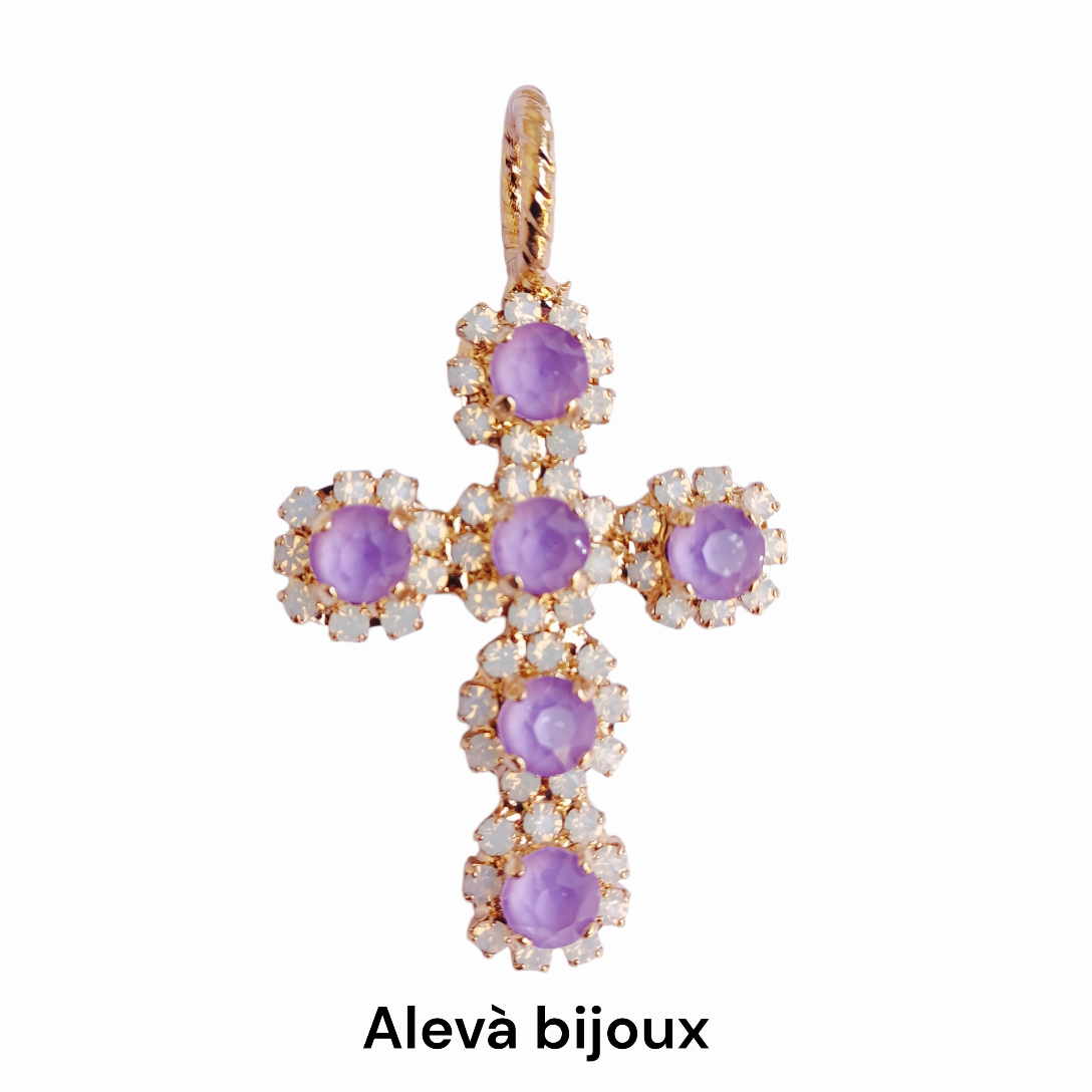 Alevá Bijoux Lulù Mini Kreuz Anhänger Gold