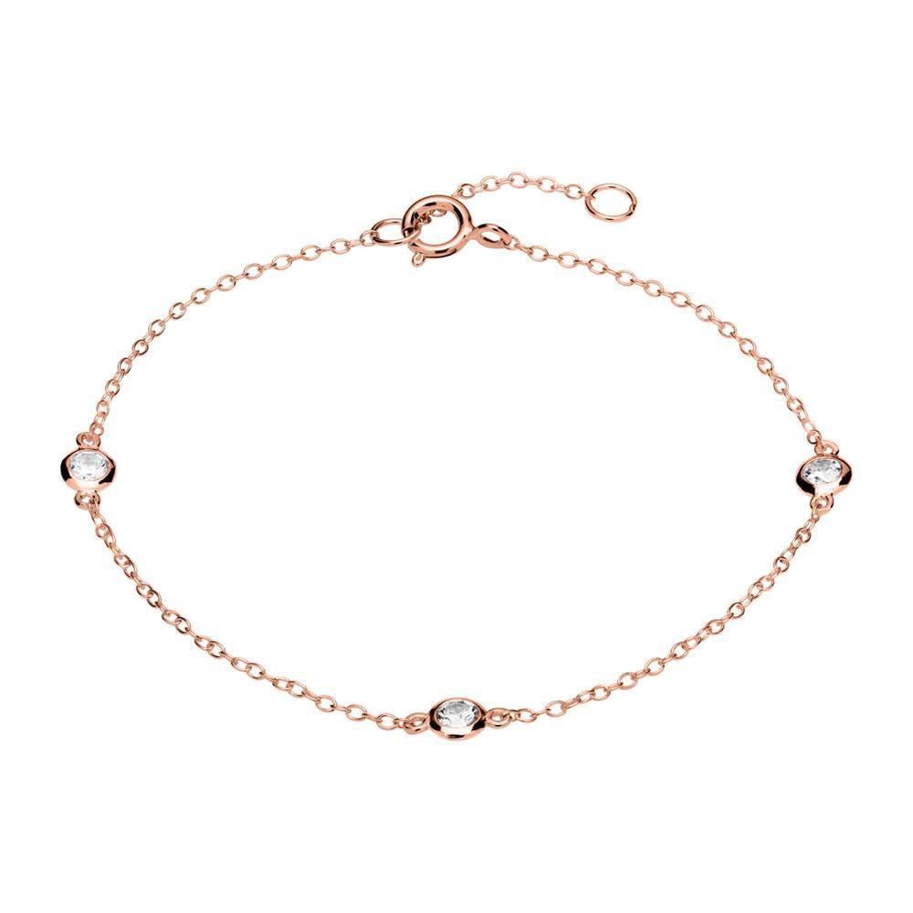 JEWLIX Armband 925er Silber rosé Zirkonia Stein