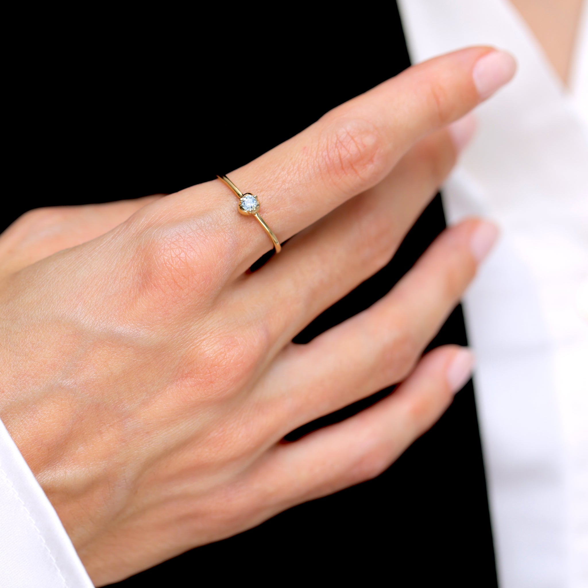 Stilnest Mini Birthstone Ring Geburtssteinring Januar Granat 52