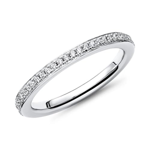 JEWLIX VR0039 Verlobungsring Silberring 925 Vollbesatz