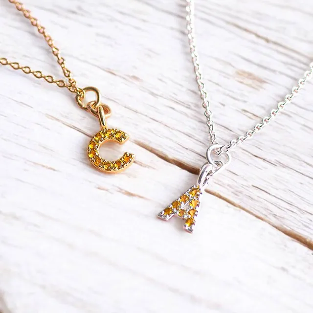 Joy by Corrine Smith November Initial Halskette Topas Gold