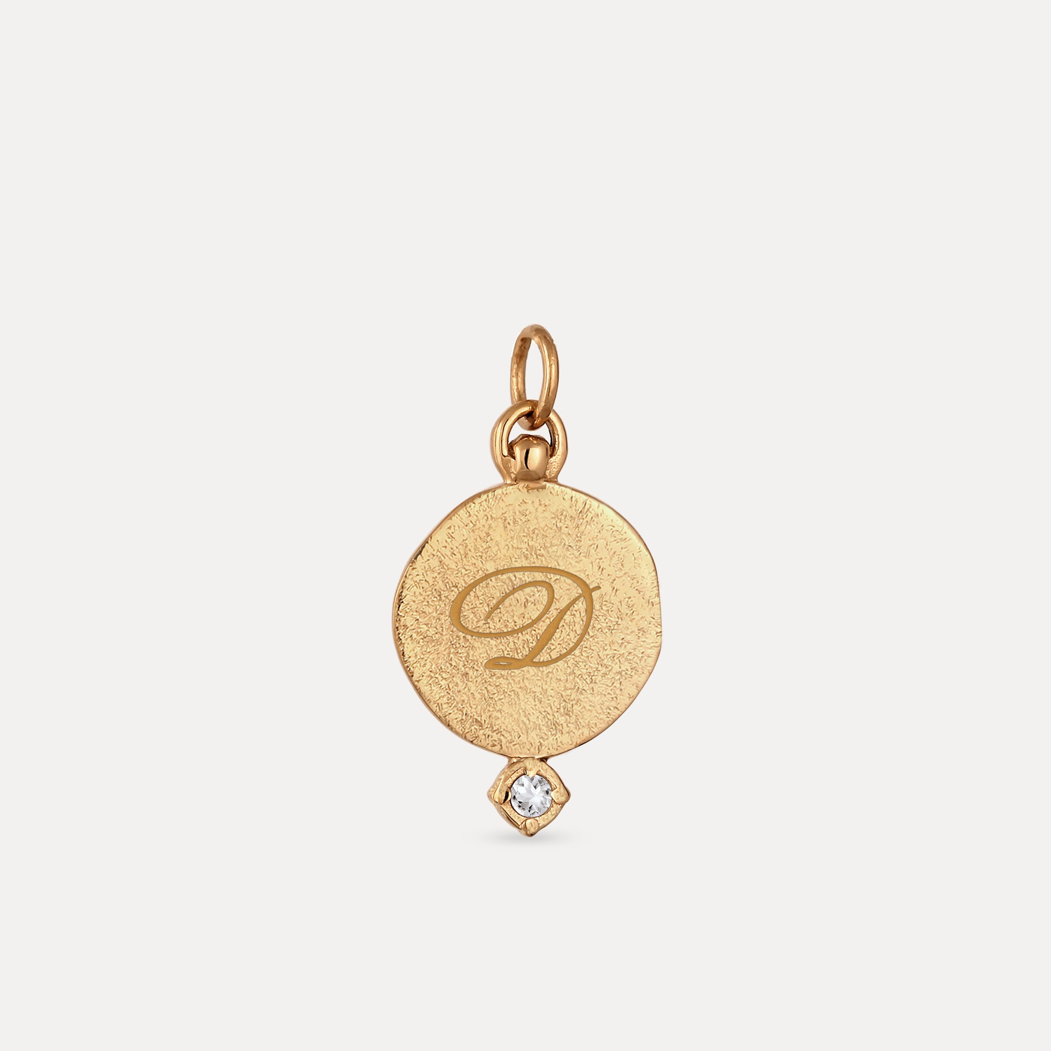 Stilnest Fluid Medallion Anhänger Saphir Matt Vermeil