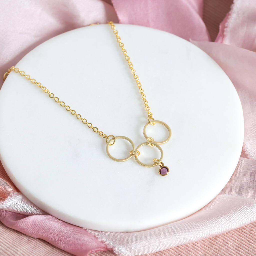 Joy by Corrine Smith 30th Birthday Halskette Gold 3 Kreise