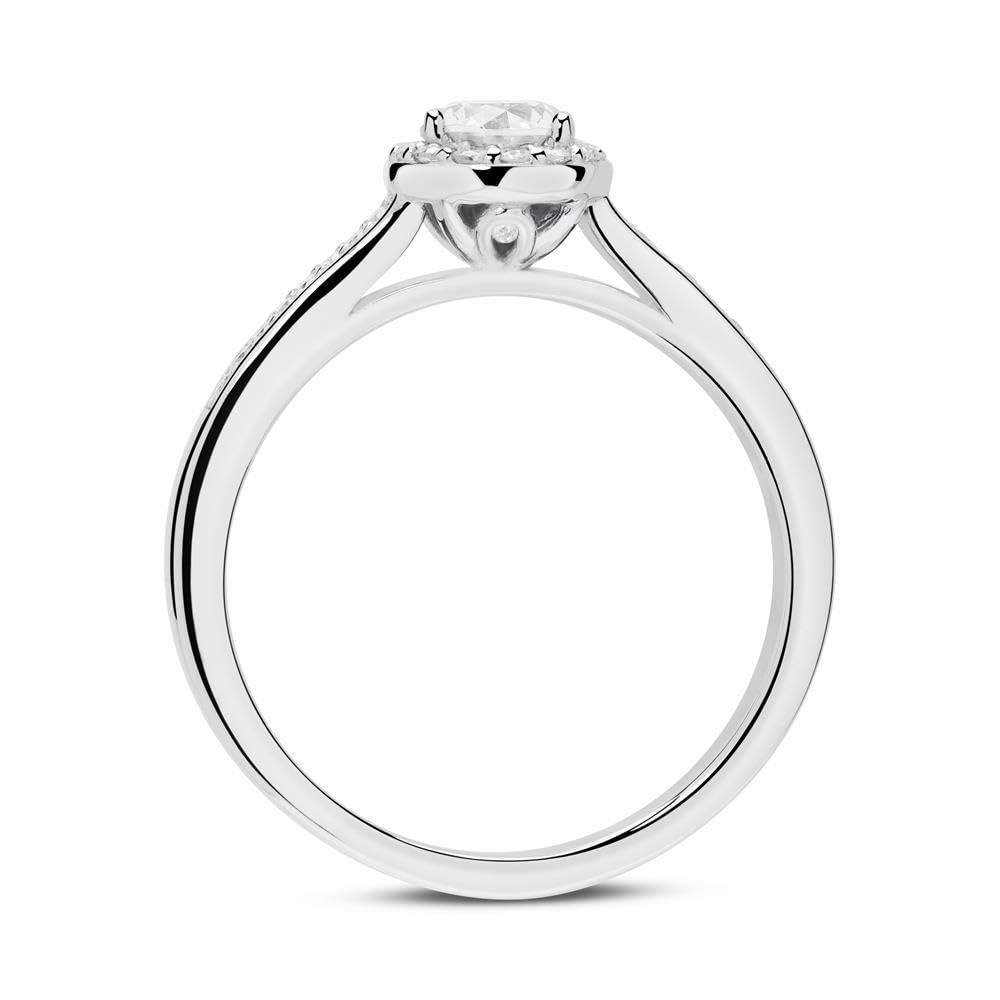 JEWLIX Verlobungsring 925 Silber Größe 54 Zirkonia rhodiniert