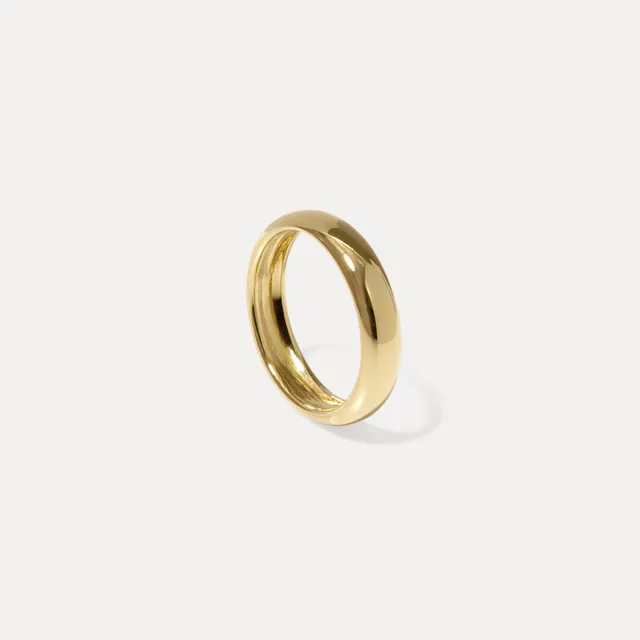 Stilnest Mom Band Ring 585 Goldring 14k Massivgold Gr.56 Ehering