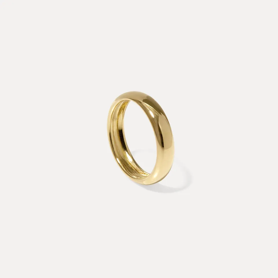 Stilnest Mom Band Ring 585 Goldring 14k Massivgold Gr.56 Ehering