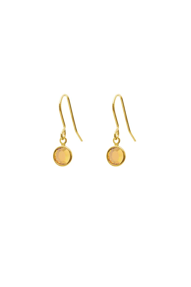 Joy by Corrine Smith November Ohrringe Gold Topas Tropfen