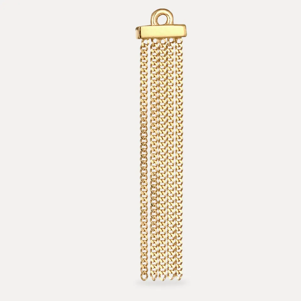 Stilnest Balance Fringe Back Add-On Ohrringe Gold