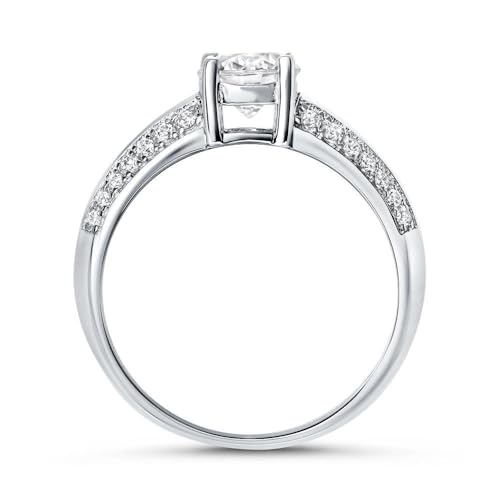 JEWLIX Damenring 925 Silber Größe 56 Zirkonia