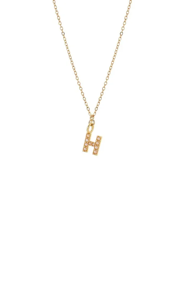 Joy Initial H Halskette Gold Perle 40-45cm