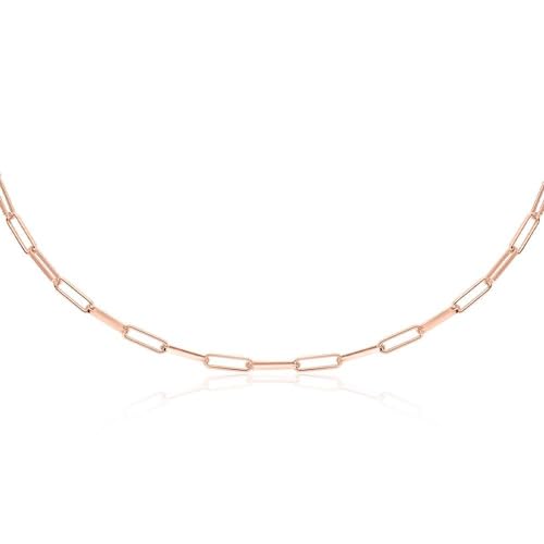 JEWLIX Ketten mit Anhänger Halskette Rosévergoldet 925 Silber