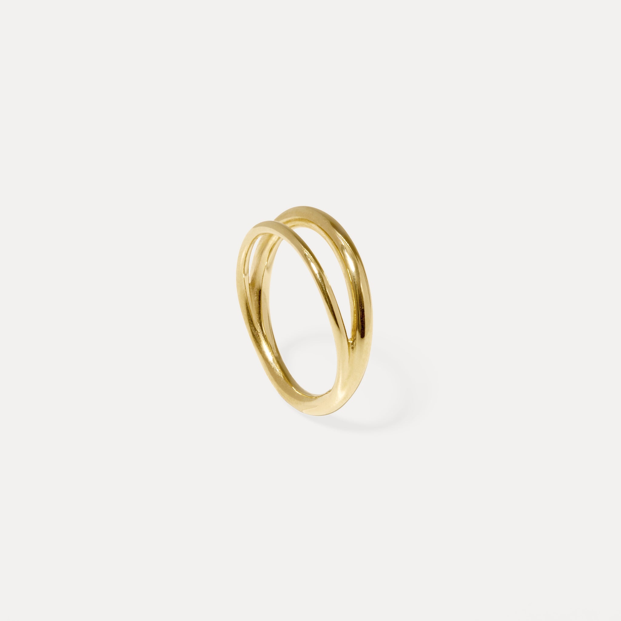 Stilnest Duo Ring 585 Gold Stapelring 1.4 mm