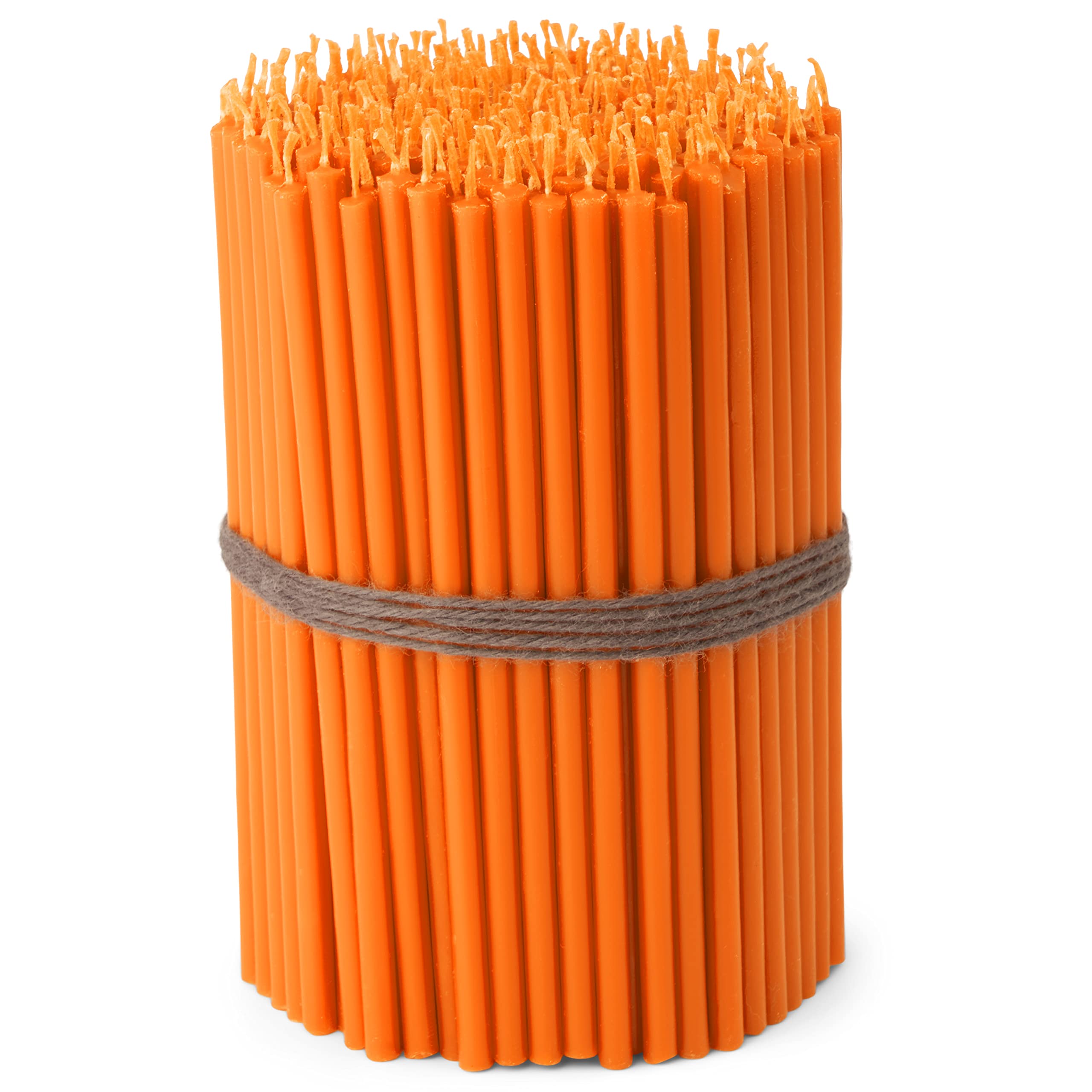 NKlaus CANDLES Stabkerzen orange 50 Stück 16cm Paraffin