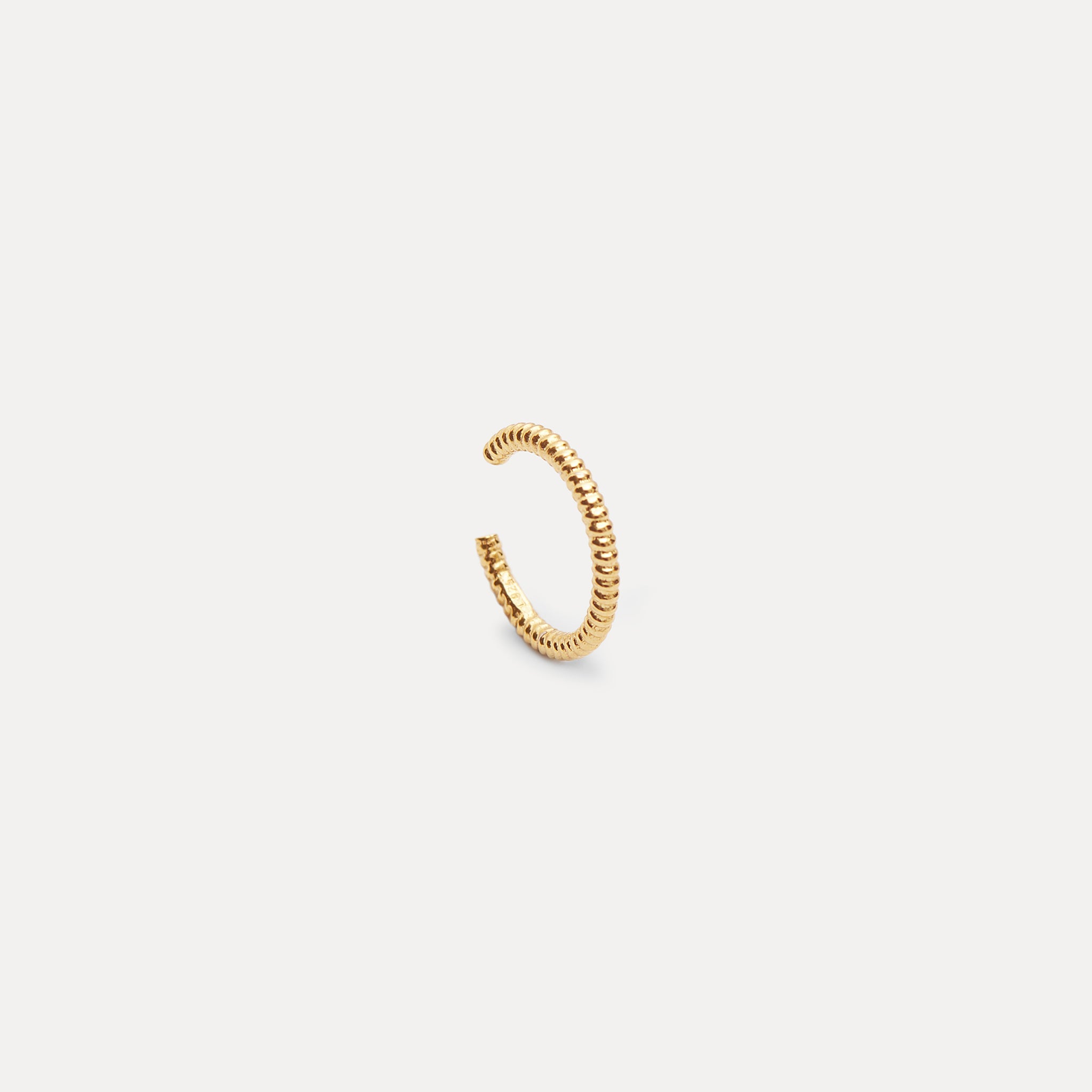 Stilnest Snake Tail Ear Cuff Ohrringe Gold Vermeil 1,7 mm
