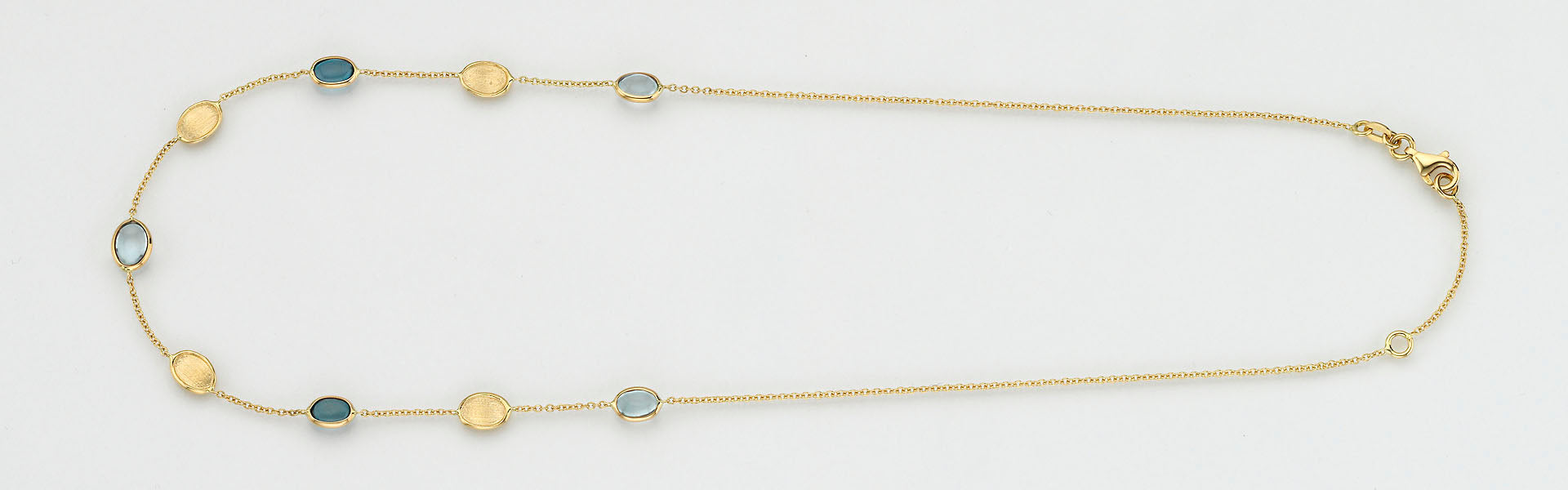 Eugen Rühle Colliers 37.2101.261-100 Collier Gold Topas blau