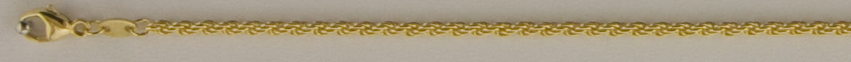 Eugen Rühle Kordel Halskette massiv 2,1mm 585 Gelbgold
