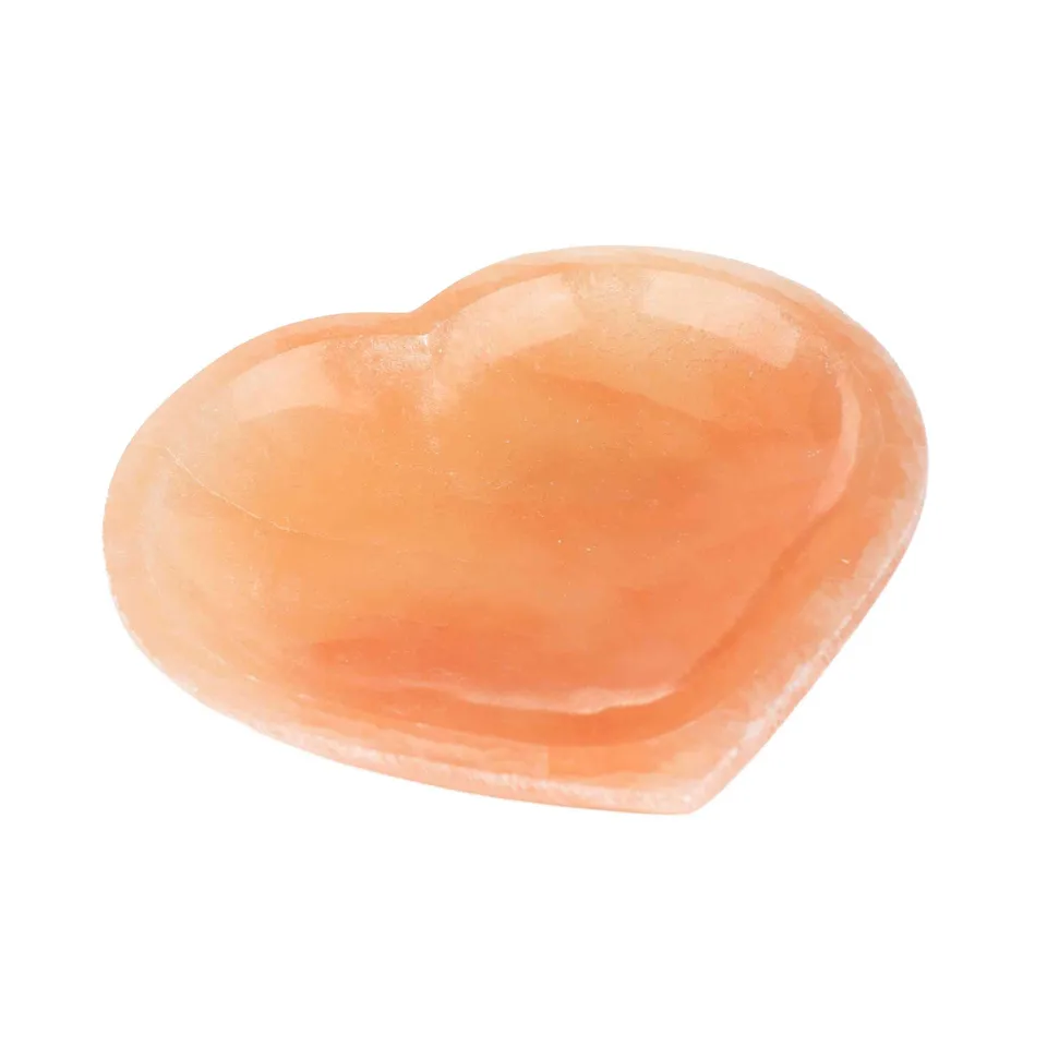 NKlaus Healing Crystals Orange Selenit Herzschale 20 cm