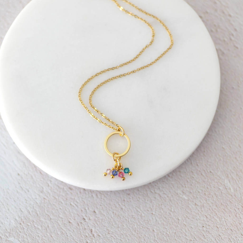 Joy Necklaces Circle of Life Halskette Gold Geburtsstein