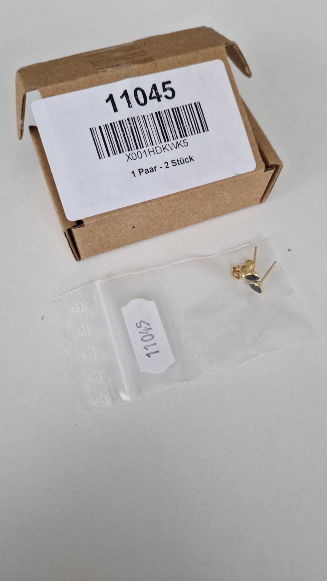 NKlaus Ohrstecker 585 Gelbgold 5 mm Zirkonia Aquamarin