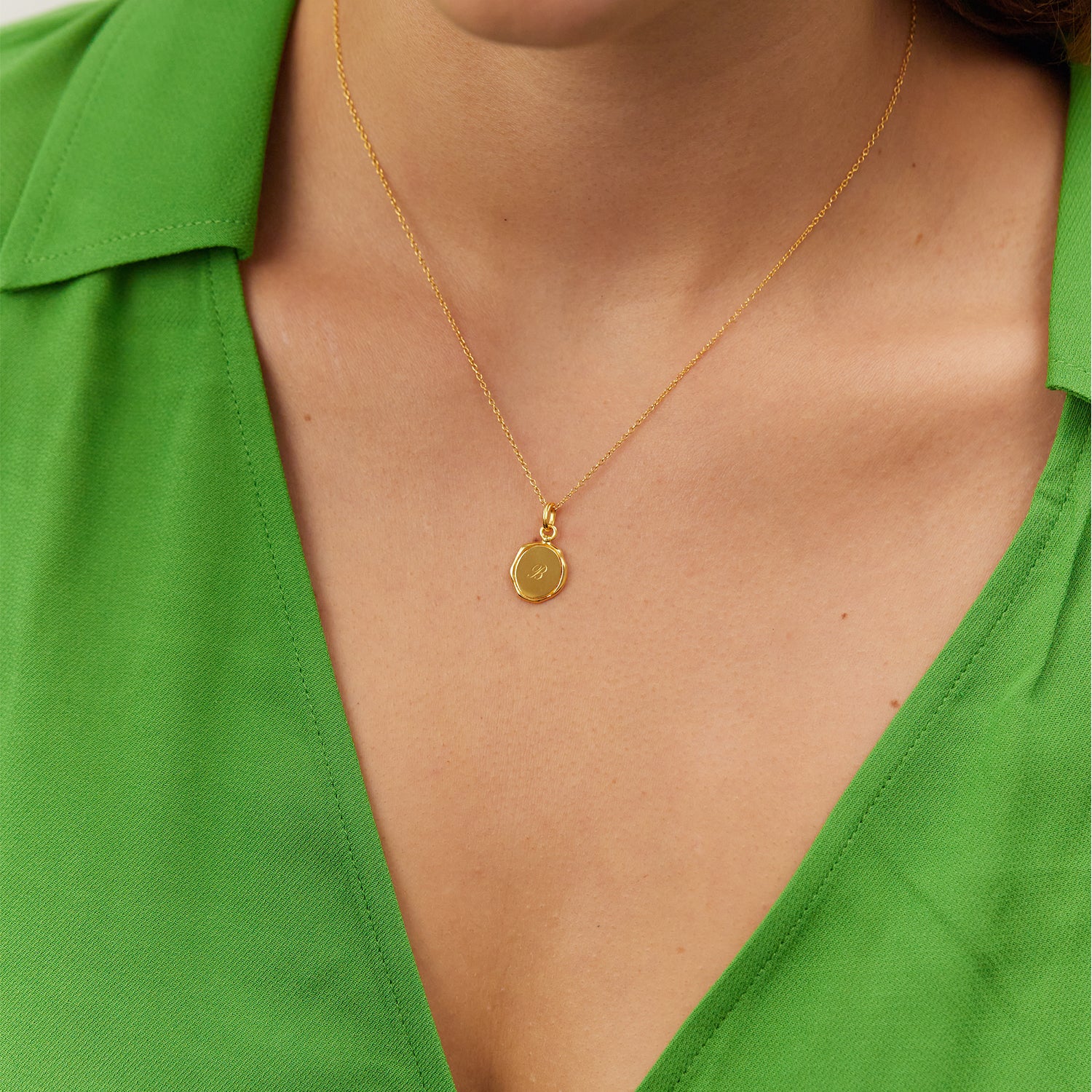Stilnest Seal Engravable Kette 585 Gold 45cm gravierbar