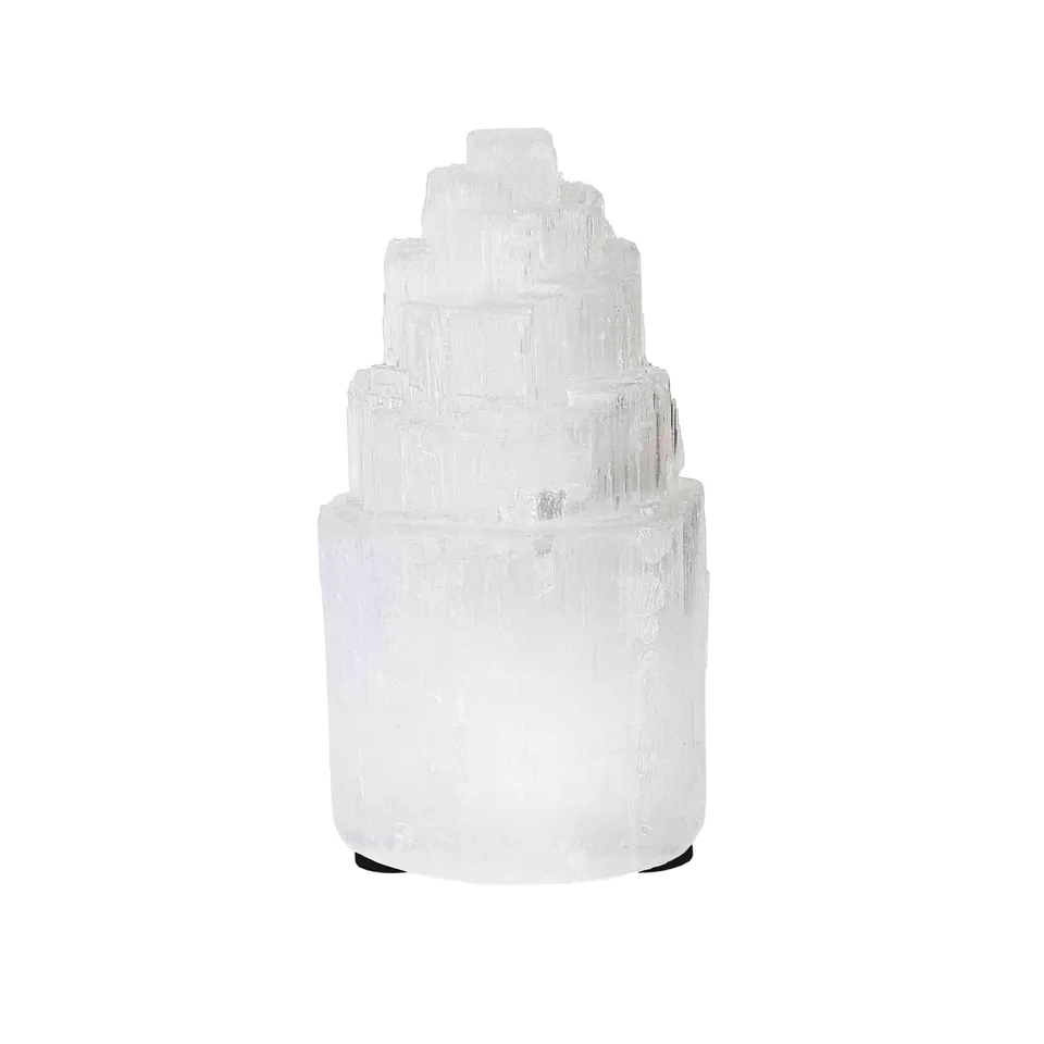 NKlaus Healing Crystals Selenit Turm 15cm Naturstein Energie