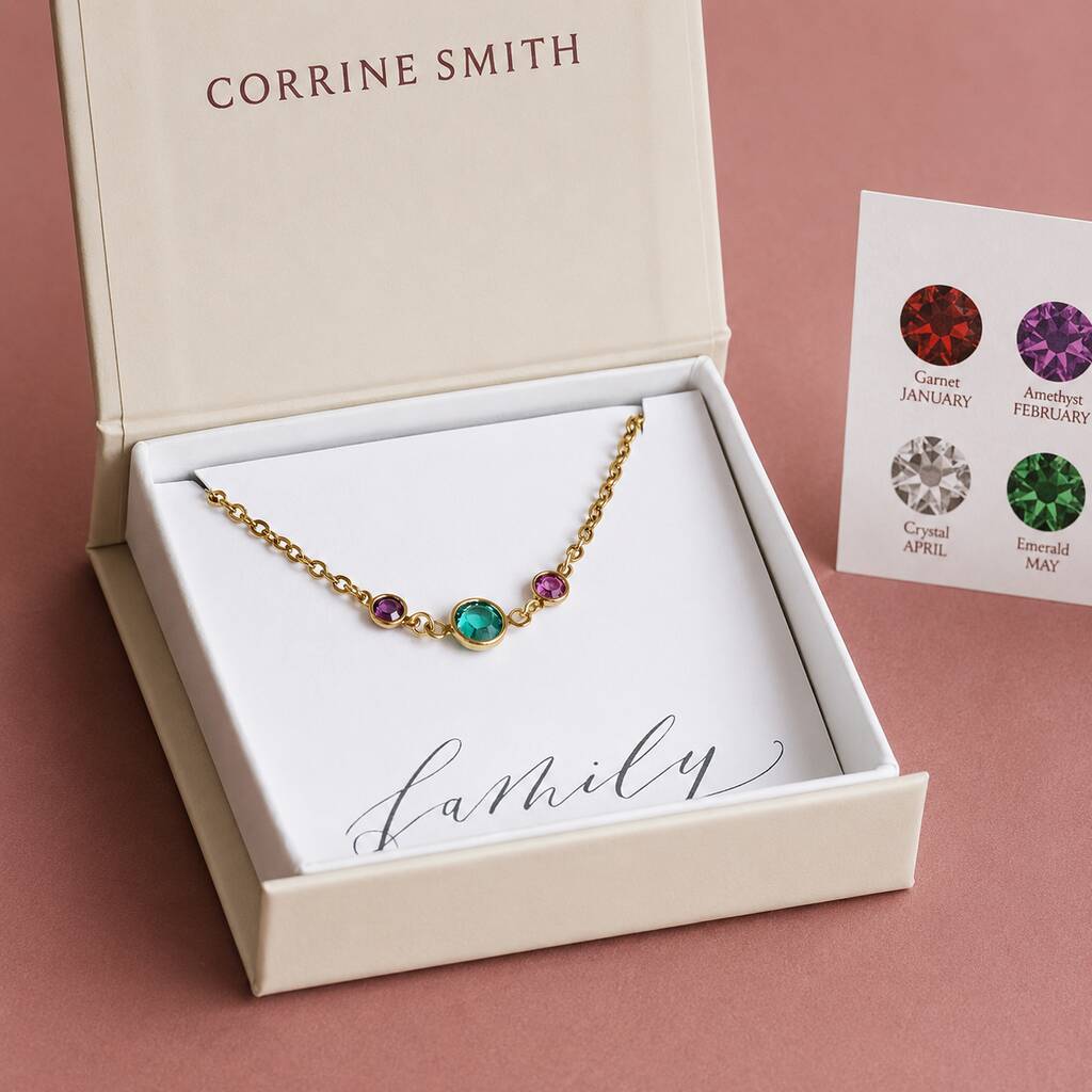 Joy by Corrine Smith Mutter Armband Gold 3 Geburtssteine