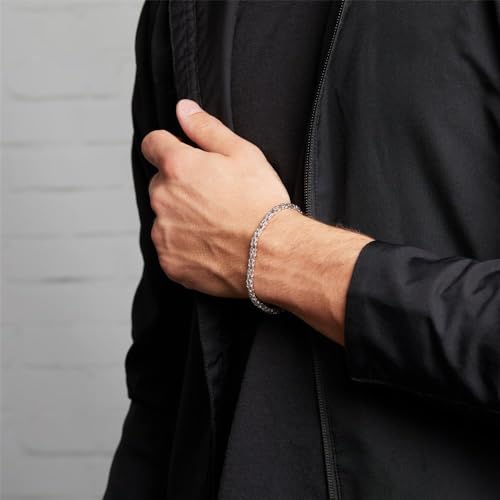 JEWLIX Königsarmband 3mm Armband Silber 23 cm rhodiniert