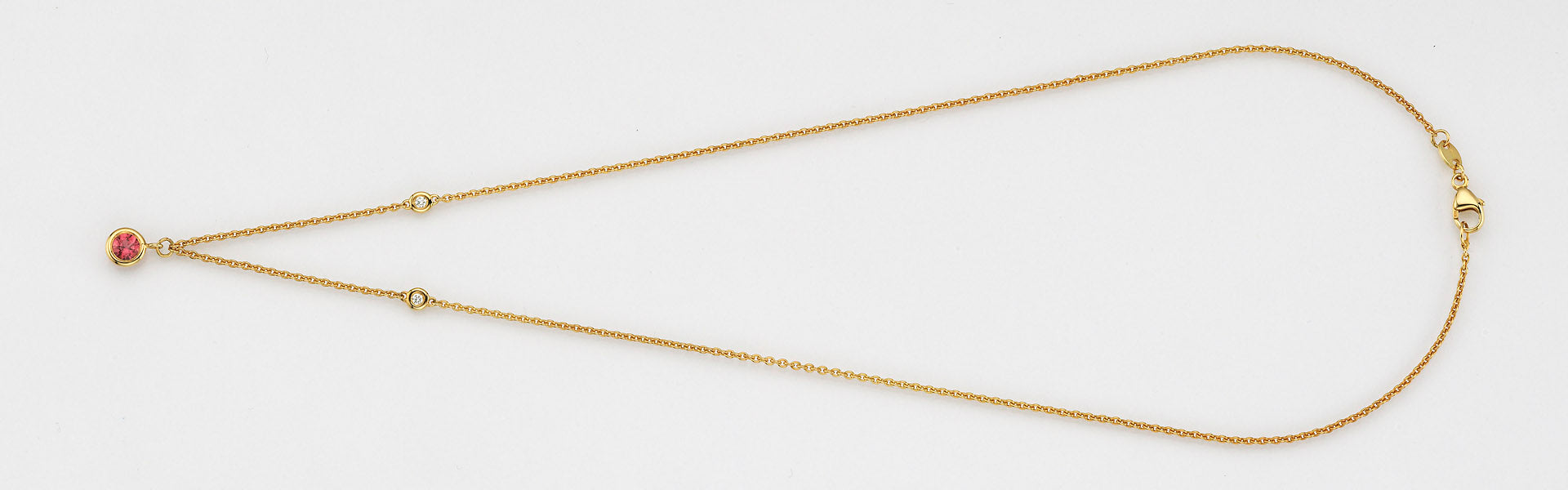 Eugen Rühle Ankerkette Brillant 0,04ct Halskette 585 Gelbgold