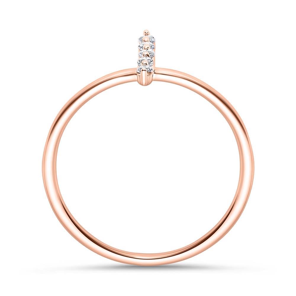 JEWLIX DR0522-R Goldring Roségold 585 Weißtopas Gr. 48