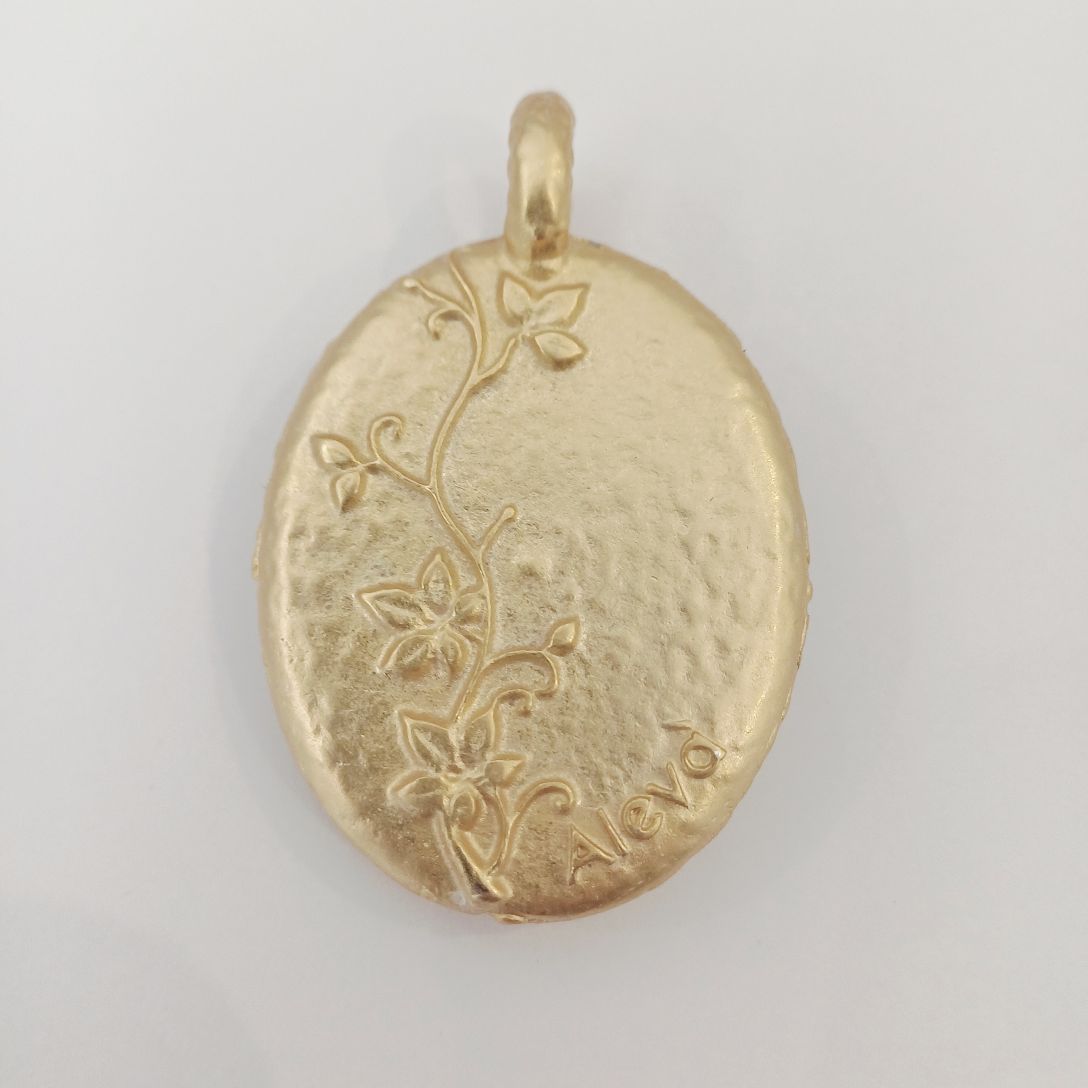 Alevá Bijoux Cammei Frida Khalo Anhänger Gold elfenbein
