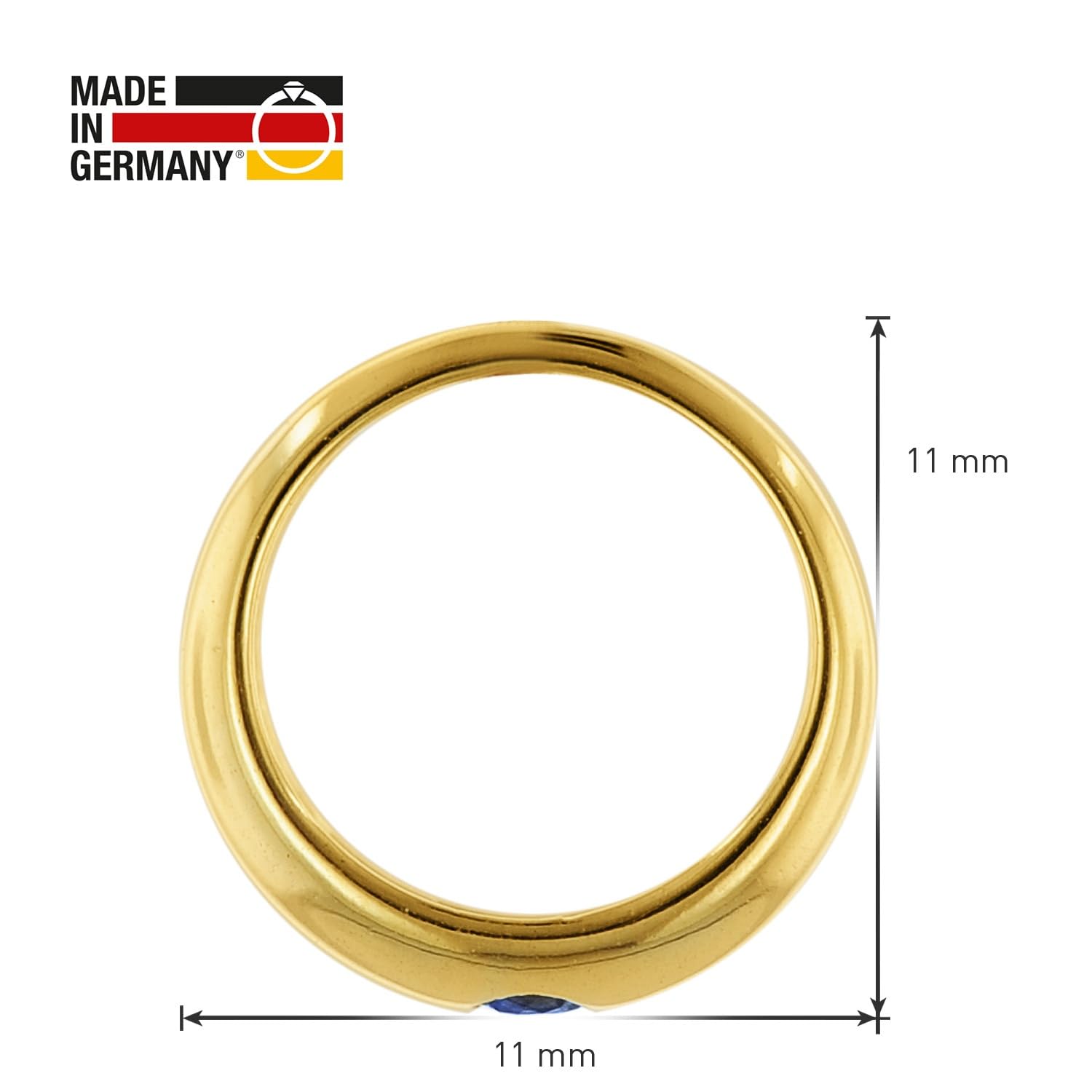 trendor Taufring Gold 333 Saphir Halskette 42 cm