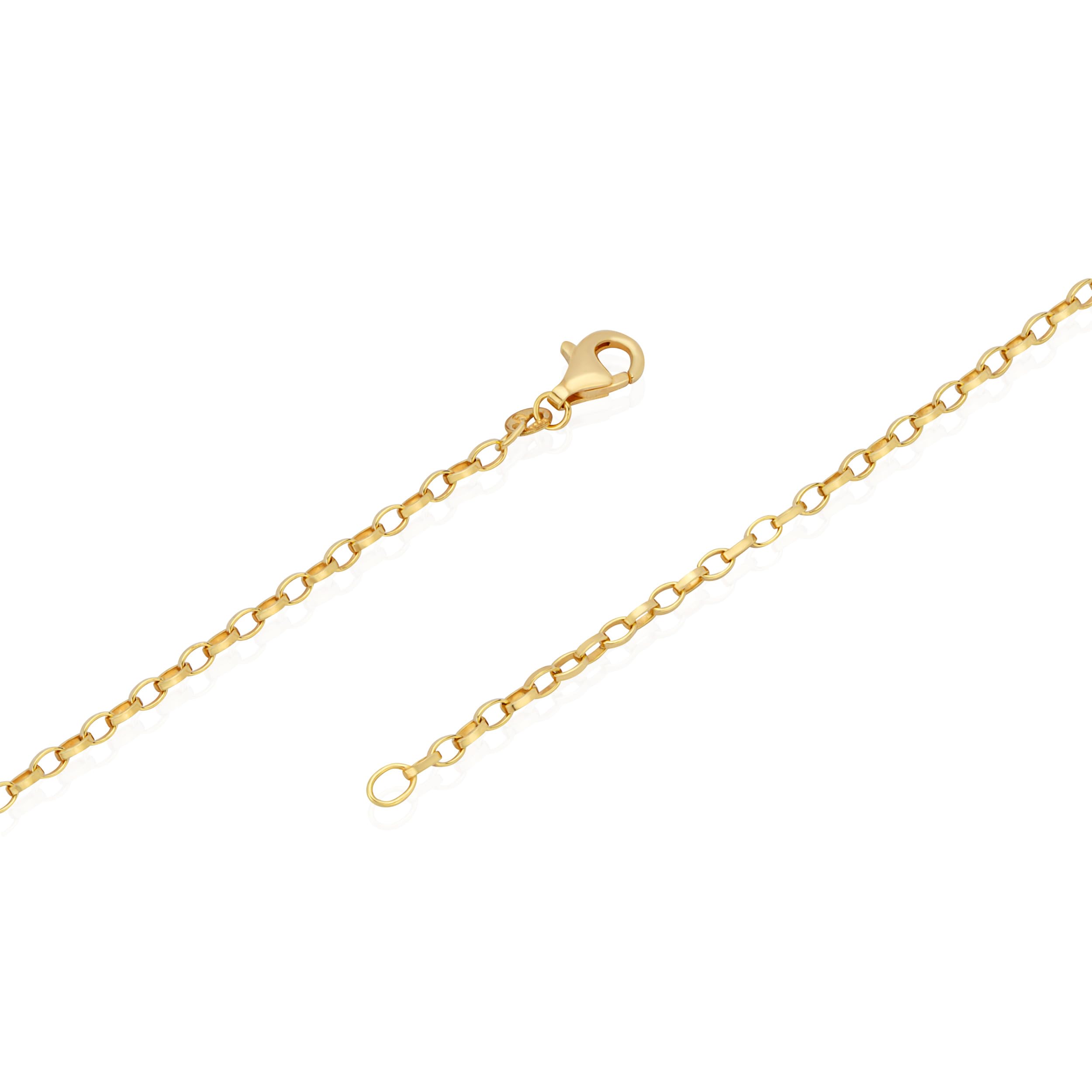 NKlaus Erbskette 925 Silber Gold 50cm 2,1mm Halskette
