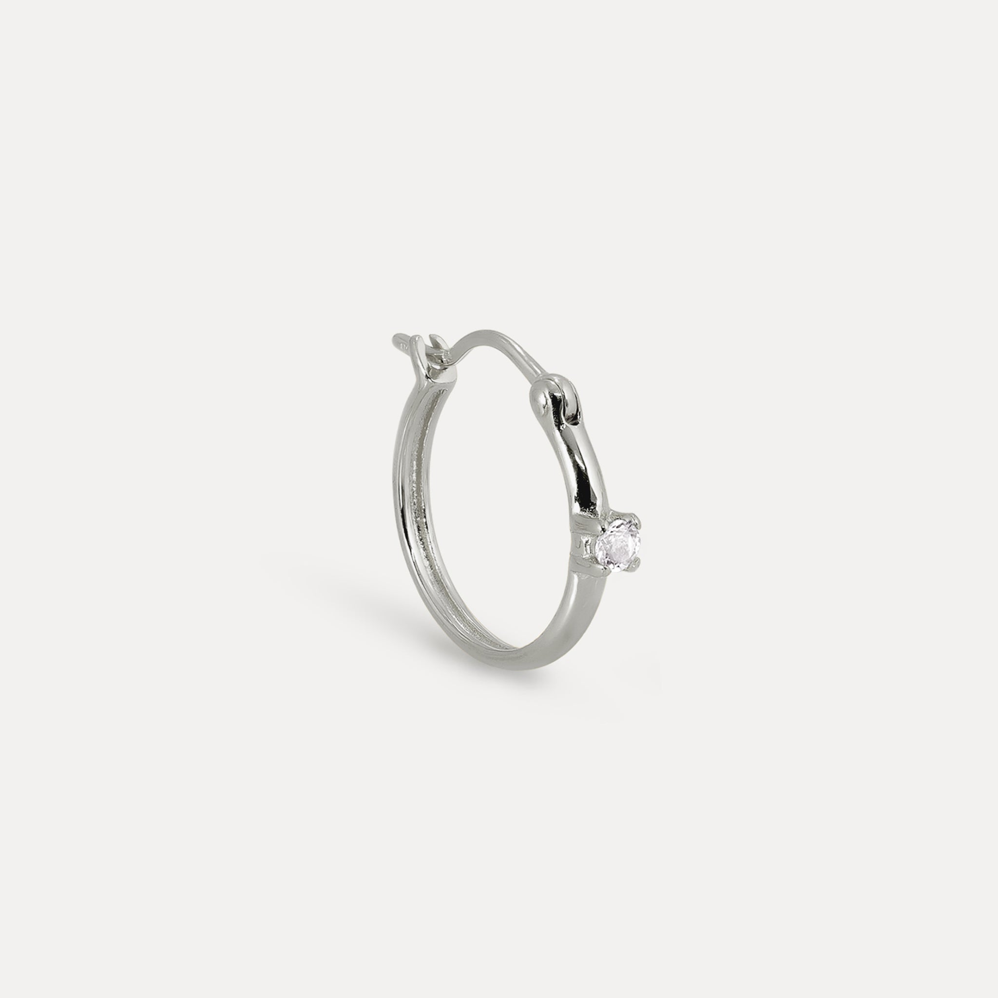 Stilnest Point of Light Creolen Saphir Silber Single